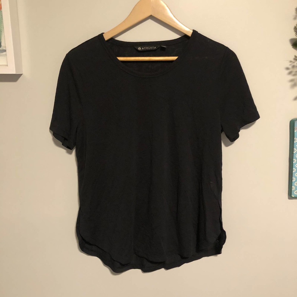 Athleta Tee Jovial Top Modal Loose Fit Crew